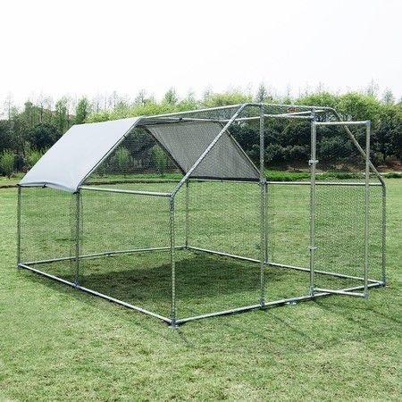 Details About 38m X 28m Large Metal Chicken Coop Walk In Cage Run House Shade Pen W Cover