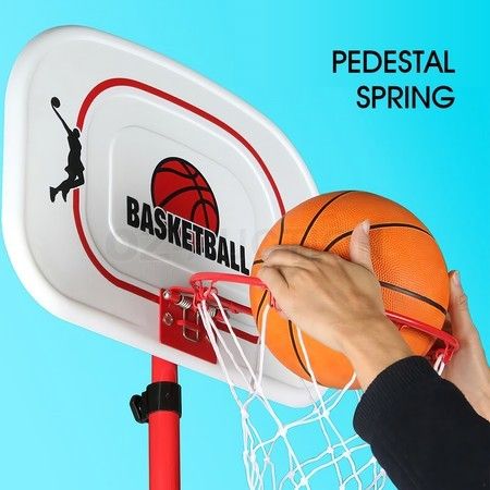 2.4m Large Kids Portable Basketball Hoop Stand System Set Net