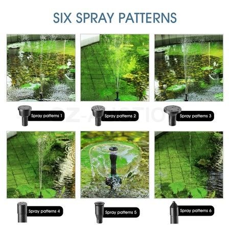 50W Solar Powered Fountain Water Pump Submersible Outdoor Pond Garden