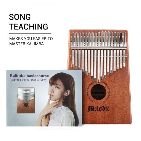 Melodic Kalimba Thumb Piano 17 Keys Instrument Mahogany Wood W Tuner Hammer Bag Ebay