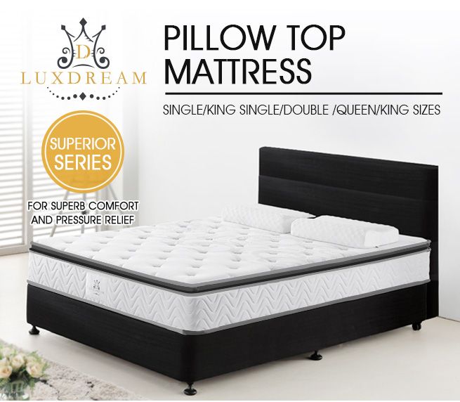 Queen Double King Single Mattress 5 Zone 27cm Pocket Spring Pillow