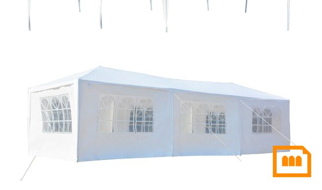 OGL 3M x 9M Party Wedding Outdoor Tent Canopy Gazebo Pavilion Events Canopies w 6 Removable Walls and 2 Doors