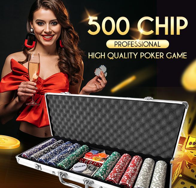 500 Holographic Butterfly Chips Professional Poker Card Game Play Set Casino Dice Aluminium Case