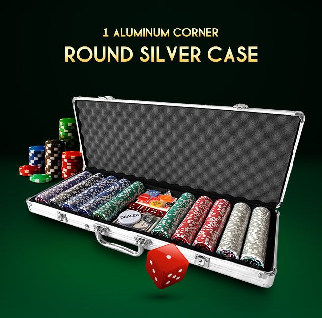 500 Holographic Butterfly Chips Professional Poker Card Game Play Set Casino Dice Aluminium Case
