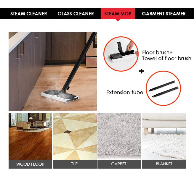 Maxkon 2.1L Steam Cleaner Mop 13-in-1 High Pressure Floor Window Carpet Steamer