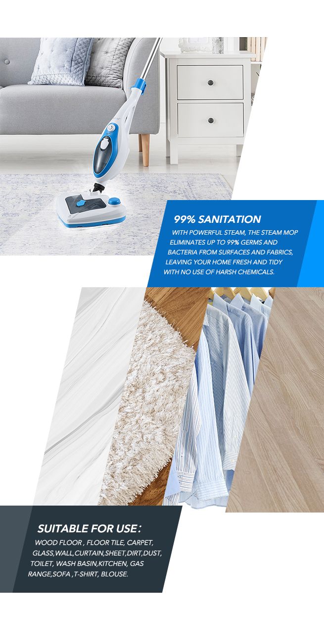 New Maxkon 13-in-1 Steam Mop Cleaner 1500W Handheld Steamer Multiple Function Floor Carpet