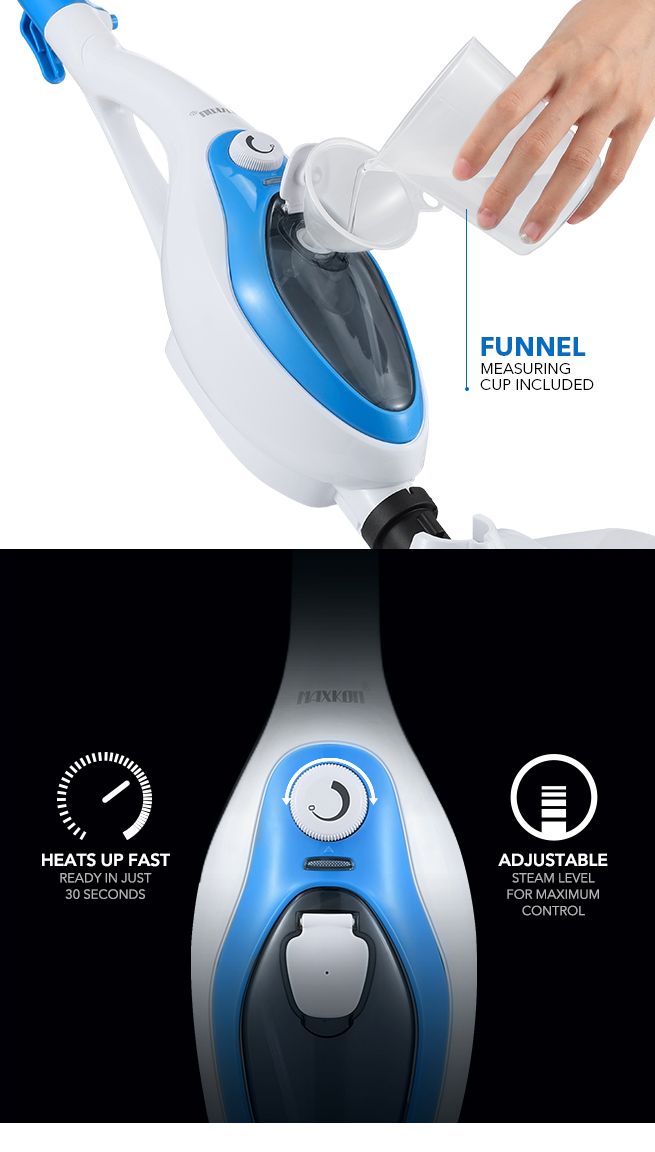 New Maxkon 13-in-1 Steam Mop Cleaner 1500W Handheld Steamer Multiple Function Floor Carpet