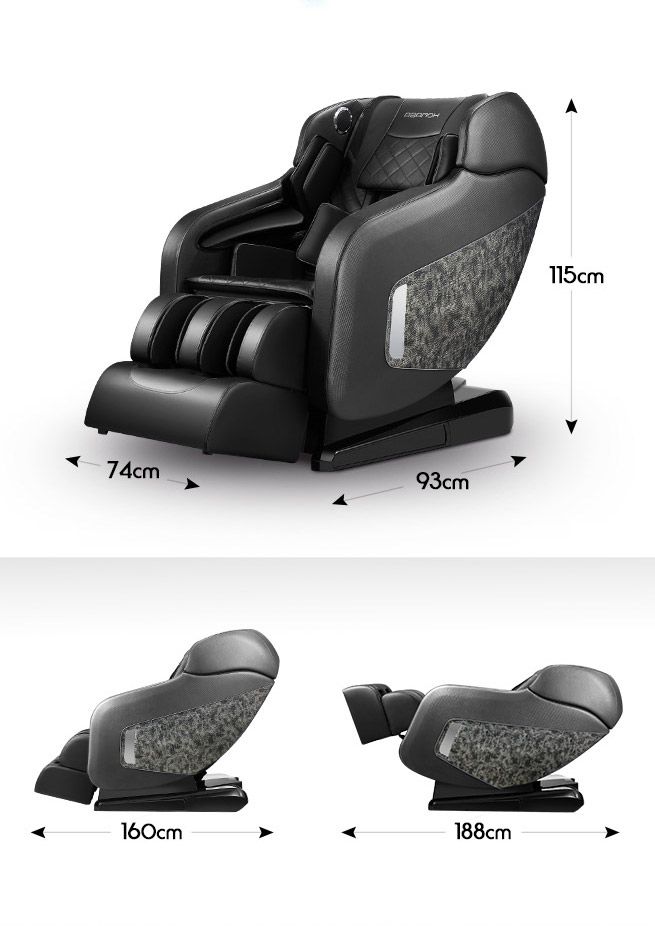 HOMASA 4D Electric Massage Recliner Chair Zero Gravity Massager Grey