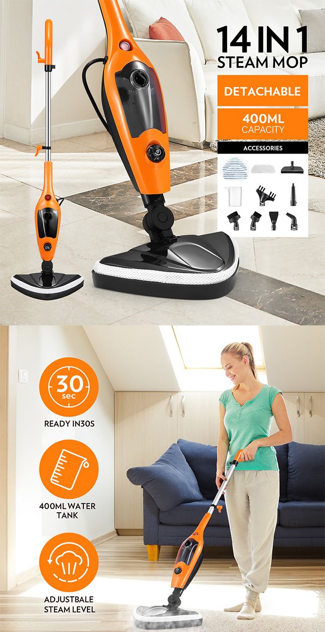 14-in-1 Steam Mop Handheld Steamer with Accessories