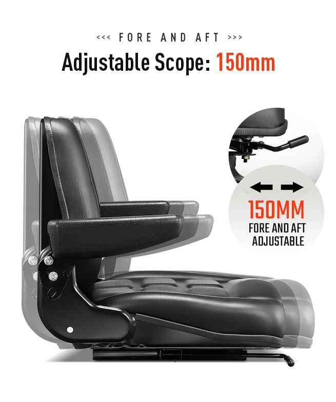 Tractor Seat Forklift Excavator Truck Seat Backrest Chair PU Leather