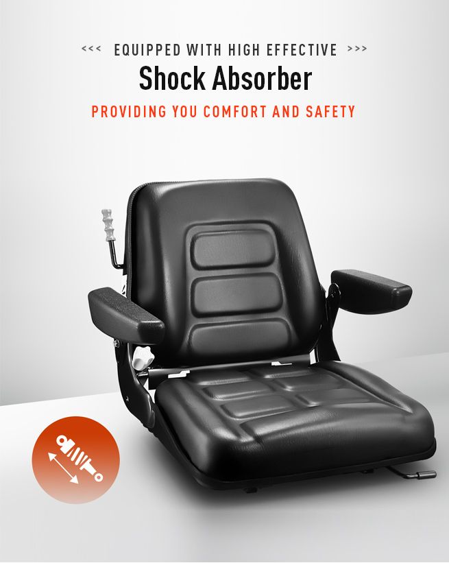 Tractor Seat Forklift Excavator Truck Seat Backrest Chair PU Leather
