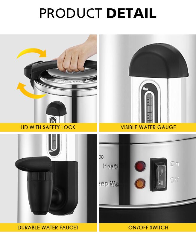 Maxkon 20L Hot Water Urn Instant Hot Water Dispenser with Double Layer