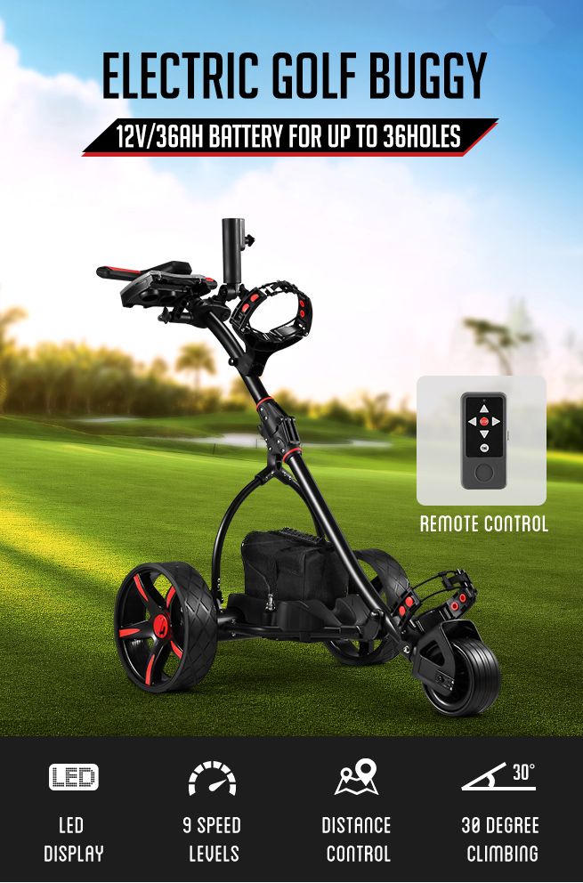 New Remote Control Golf Trolley 3 Distance Electric Foldable Golf Buggy Cart
