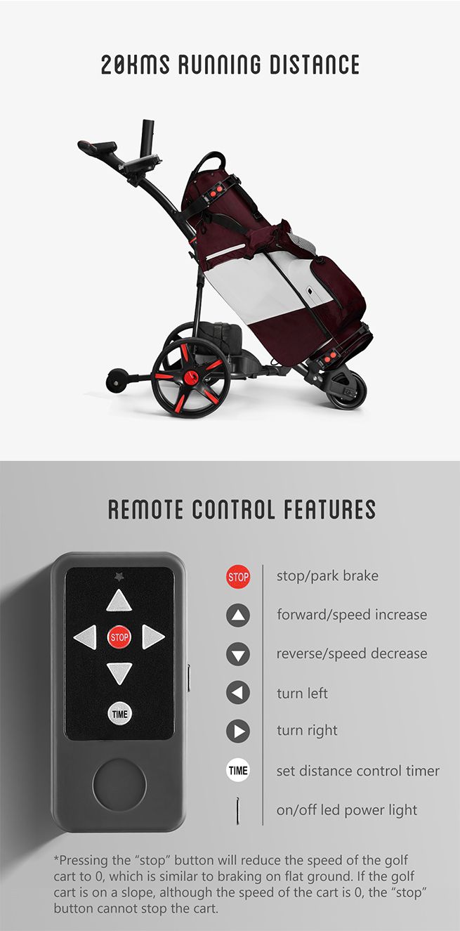 New Remote Control Golf Trolley 3 Distance Electric Foldable Golf Buggy Cart