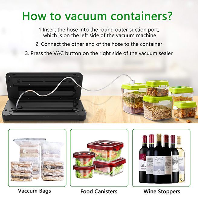 Maxkon Food Vacuum Sealer Packing Machine Dry Wet Food Storage with Free Bags