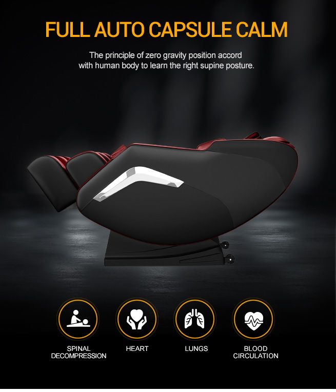 HOMASA Red Full Body Massage Chair Zero Gravity Recliner