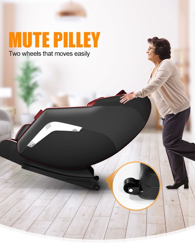 HOMASA Red Full Body Massage Chair Zero Gravity Recliner