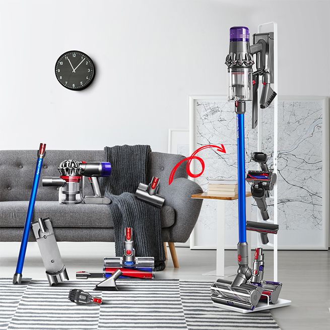 Freestanding Dyson Cordless Vacuum Cleaner Metal Stand Rack Hook V6 V7 V8 V10 V11 V12 V15 White