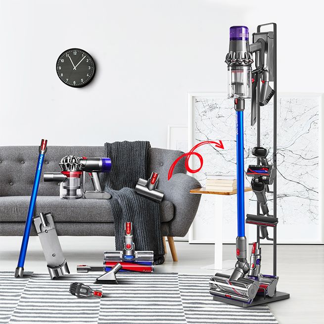 Freestanding Dyson Cordless Vacuum Cleaner Metal Stand Rack Hook V6 V7 V8 V10 V11 V12 V15 Grey