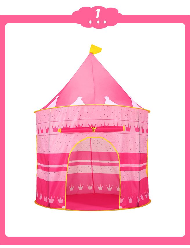 Kids Play Tent Princess Castle for Girls Children Play House Indoor Outdoor Game Pink