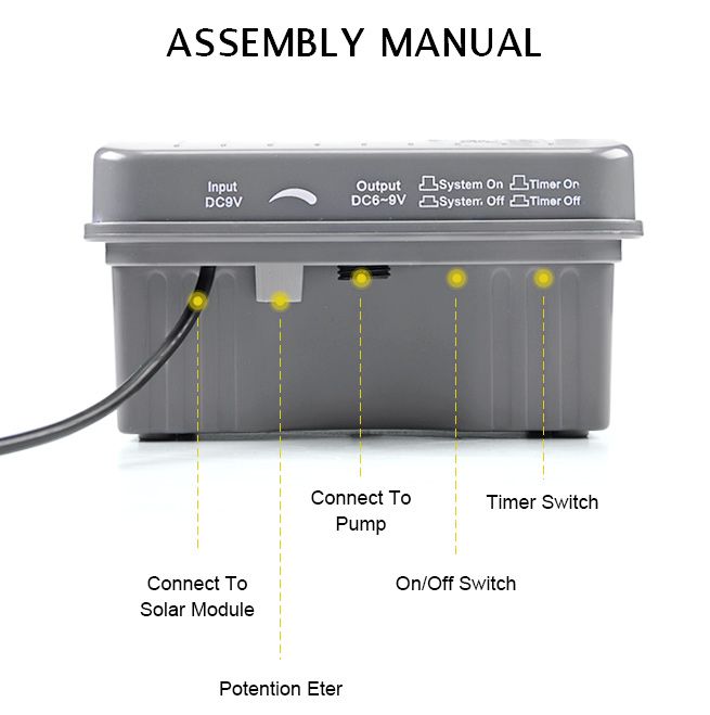 3.5W Solar Power Fountain Water Pump Kit Timer/LED Light Garden Pond