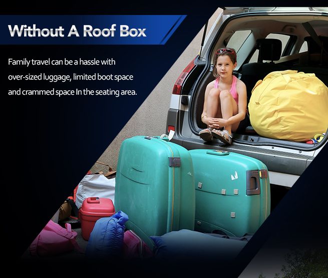 Universal 50KG 450L Car Roof Box Pod Rack Luggage Storage Basket