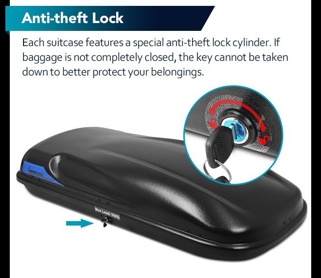 Universal 50KG 450L Car Roof Box Pod Rack Luggage Storage Basket