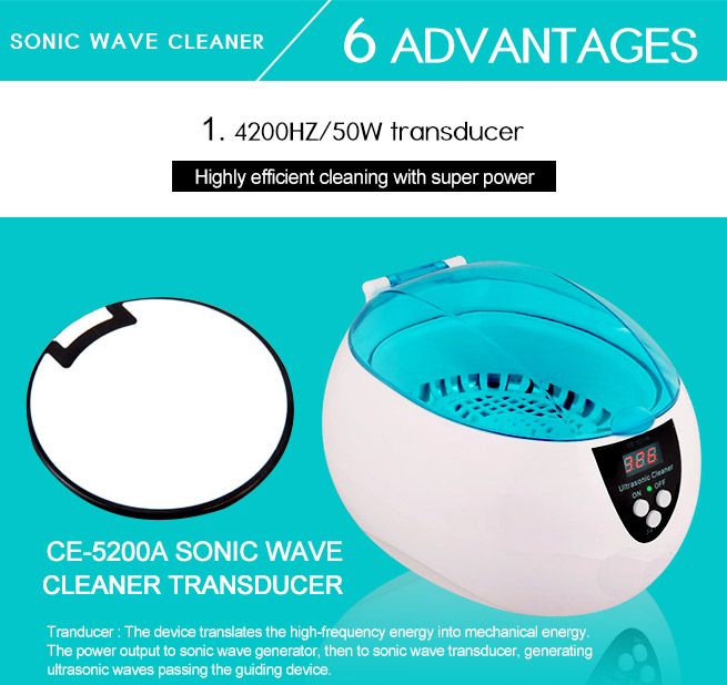 750ML Ultrasonic Multi Purpose Jewellery Watch Cleaner Digital Sonic