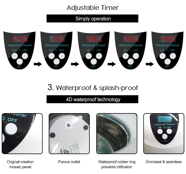 750ML Ultrasonic Multi Purpose Jewellery Watch Cleaner Digital Sonic