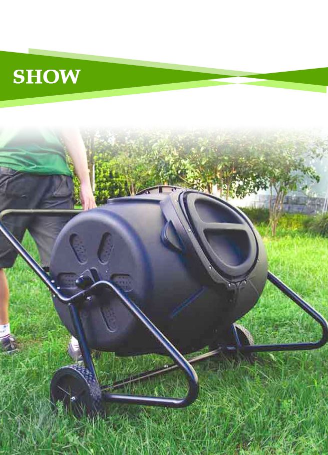 190L Compost Aerated Tumbler Bin Garden Composter Recycling Food Waste