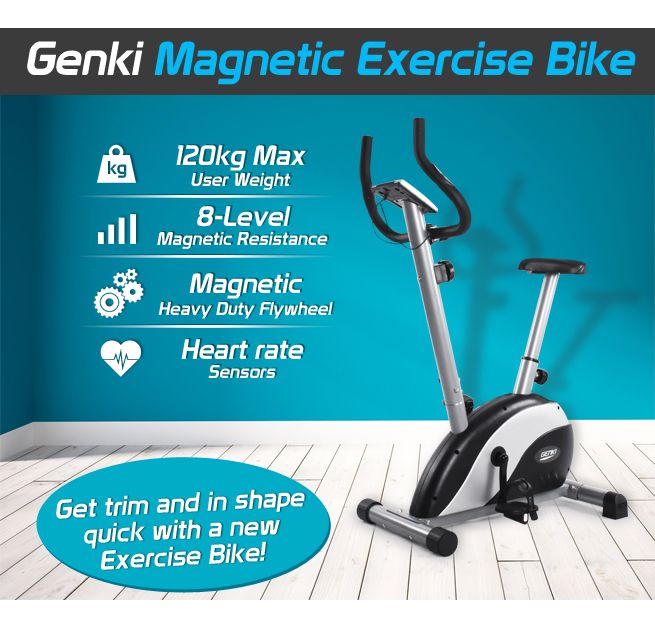 Genki Upright Exercise Bike 5KG Flywheel Cycle Trainer Gym